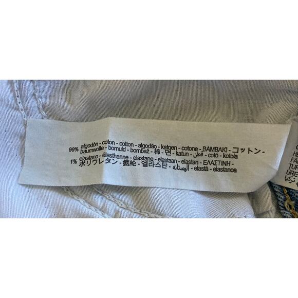 Zara Women's High Rise Mom Denim Jeans, tapered leg, light wash, size 8 - Picture 4 of 11